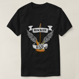 Rocker-Daddy-Gitarrenflügel Vintage-Musik-T-Shirt T-Shirt