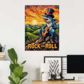 Rocker der Rolling-Grüntöne Poster (Heimbüro)