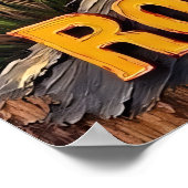 Rocker der Rolling-Grüntöne Poster (Ecke)
