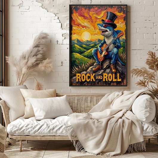 Rocker der Rolling-Grüntöne Poster