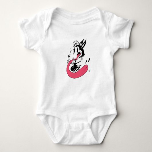 Rocker Dog Baby Strampler (Vorderseite)