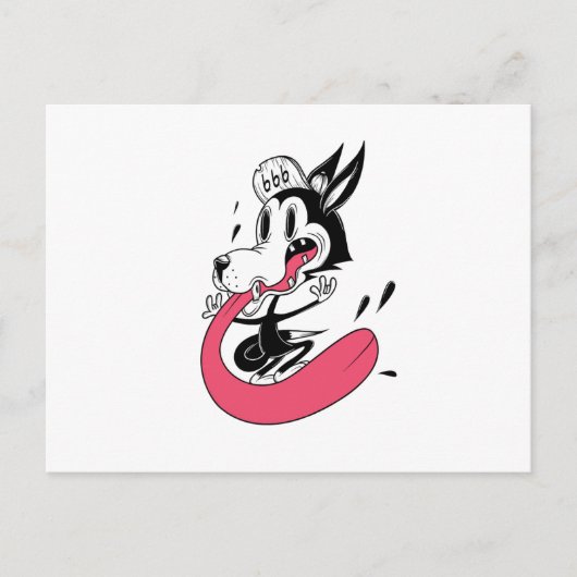Rocker Dog Postkarte (Vorderseite)