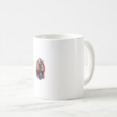 Rocker Drumming Bernedoodle Dog Drummer Kaffeetasse (VorderseiteRechts)