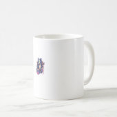 Rocker Drumming Border Collie Dog Drummer Kaffeetasse (VorderseiteRechts)