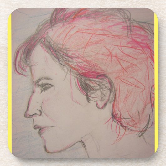 Rocker Girl Getränkeuntersetzer (Vorderseite)