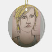 Rocker Girl mit Tattoo Keramik Ornament (Links)