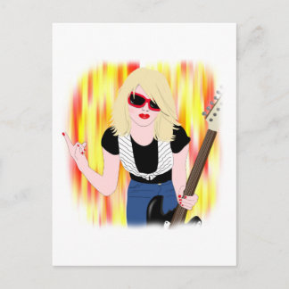 Rocker Girl Postkarte