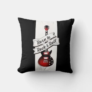 Rocker Gitarre Geboren zu Rock und Roll Music Thro Kissen
