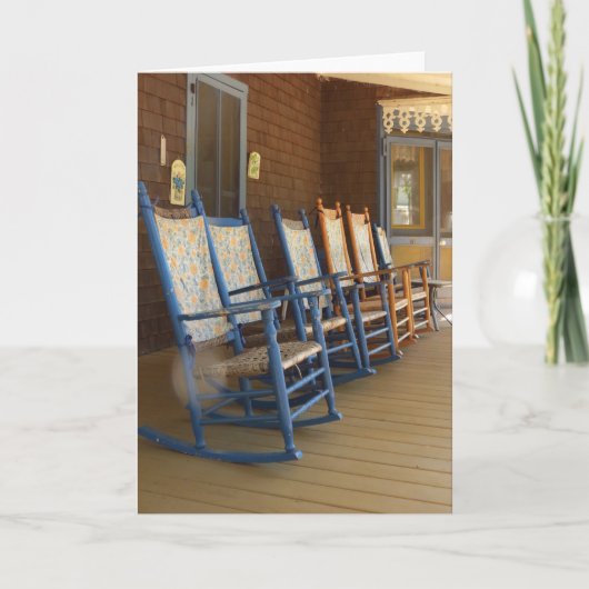 Rocker in einer Reihe - Martha's Vineyard Karte (Vorderseite)