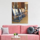 Rocker in einer Reihe - Martha's Vineyard Leinwanddruck (Insitu (Wohnzimmer))