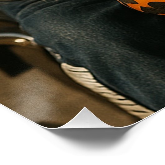 Rocker Jack Russell auf dem Highway Poster (Ecke)