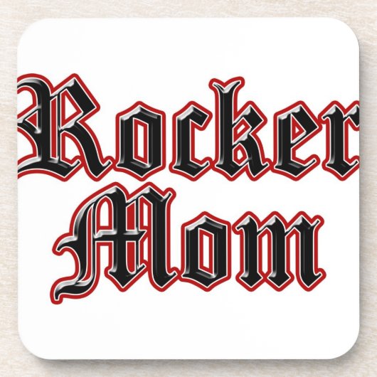 Rocker-Mama Getränkeuntersetzer (Vorderseite)