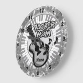 Rocker-Mama Große Wanduhr (Winkel)