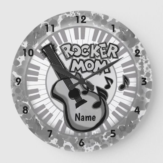 Rocker-Mama Große Wanduhr (Vorderseite)