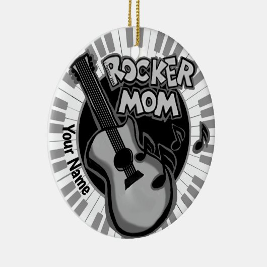 Rocker-Mama Keramik Ornament (Rechts)