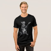 rocker metal cat Tri-Blend shirt (Vorderseite voll)