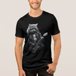 rocker metal cat tshirt