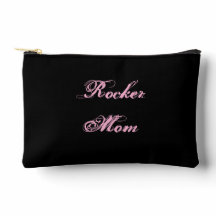 Rocker Mom Kosmetiktasche (Schwarz & Pink)