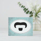 Rocker Mustache Postkarte (Stehend Vorderseite)