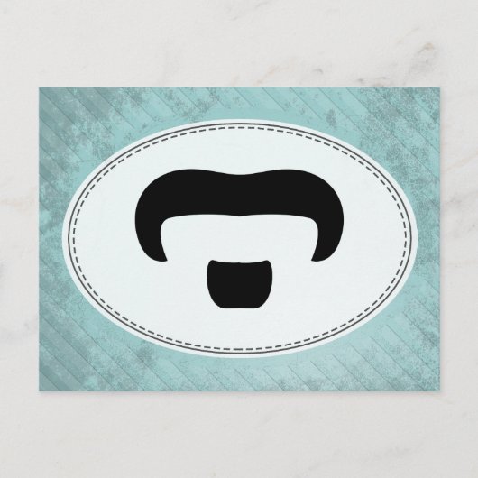 Rocker Mustache Postkarte (Vorderseite)
