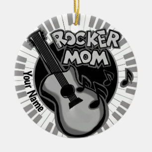 Rocker-Mutter-Ornament Keramik Ornament