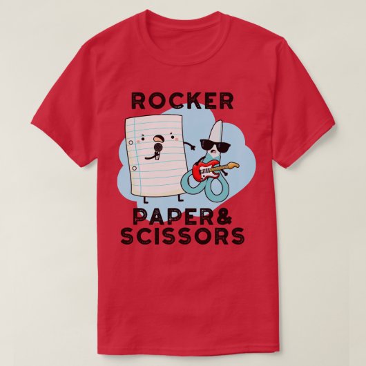 Rocker Paper and Scissors Funny Game Puff 1 T-Shirt (Design vorne)
