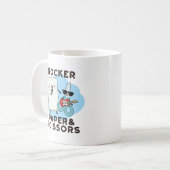 Rocker Paper and Scissors Funny Game Puff Kaffeetasse (Vorderseite Links)