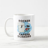 Rocker Paper and Scissors Funny Game Puff Kaffeetasse (Links)