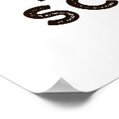 Rocker Paper and Scissors Funny Game Puff Poster (Ecke)