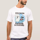 Rocker Paper and Scissors Funny Game Puff T-Shirt (Vorderseite)