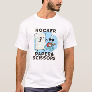 Rocker Paper and Scissors Funny Game Puff T-Shirt