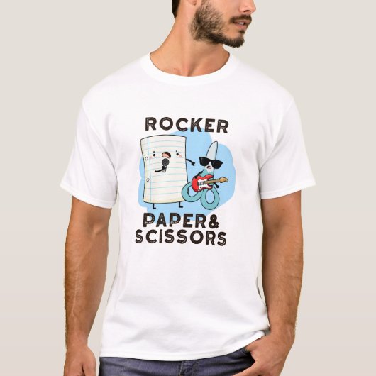 Rocker Paper and Scissors Funny Game Puff T-Shirt (Vorderseite)