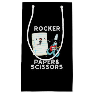 Rocker Paper und Schere Funny Game Puck Dark BG Kleine Geschenktüte
