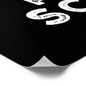 Rocker Paper und Schere Funny Game Puck Dark BG Poster (Ecke)