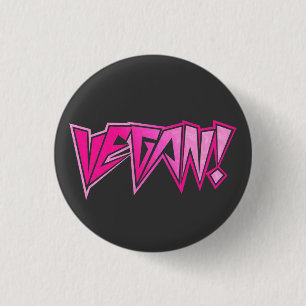 Rocker-rosa veganes button