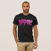 Rocker-rosa veganes T-Shirt (Vorne ganz)
