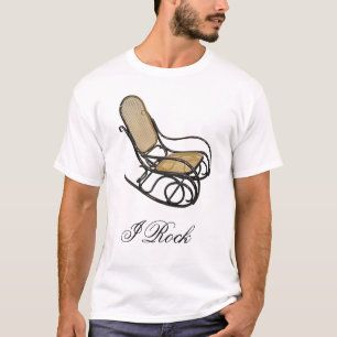 Rocker, schaukele ich, sitze, Schaukelstuhl vor T-Shirt
