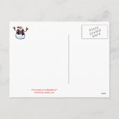 Rocker-Schneemann-Postkarte Feiertagspostkarte (Rückseite)