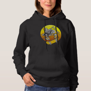 Rocker Skater Skelett Kappe Cool Halloween Punk Sk Hoodie