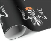 Rocker Skeleton Cap Skater Cool Halloween Punk Geschenkpapier (Rolleneckpunkt)
