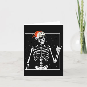 Rocker Skeleton Cap Skater Cool Halloween Punk Karte
