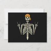 Rocker Skeleton Cap Skater Cool Halloween Punk Roc Dankeskarte