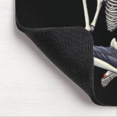 Rocker Skeleton Cap Skater Cool Halloween Punk Roc Mousepad (Ecke)