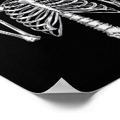 Rocker Skeleton Cap Skater Cool Halloween Punk Roc Poster (Ecke)