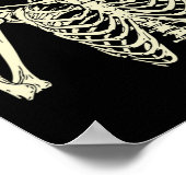 Rocker Skeleton Cap Skater Cool Halloween Punk Roc Poster (Ecke)