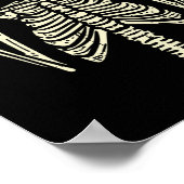 Rocker Skeleton Cap Skater Cool Halloween Punk Roc Poster (Ecke)