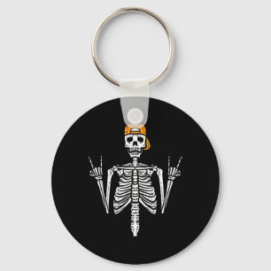 Rocker Skeleton Cap Skater Cool Halloween Punk Roc Schlüsselanhänger