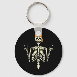 Rocker Skeleton Cap Skater Cool Halloween Punk Roc Schlüsselanhänger