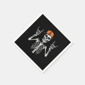 Rocker Skeleton Cap Skater Cool Halloween Punk Serviette (Ecke)