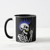 Rocker Skeleton Cap Skater Cool Halloween Punk Tasse (Links)